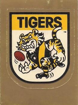 1992 Select AFL Stickers #187 Richmond Tigers Front